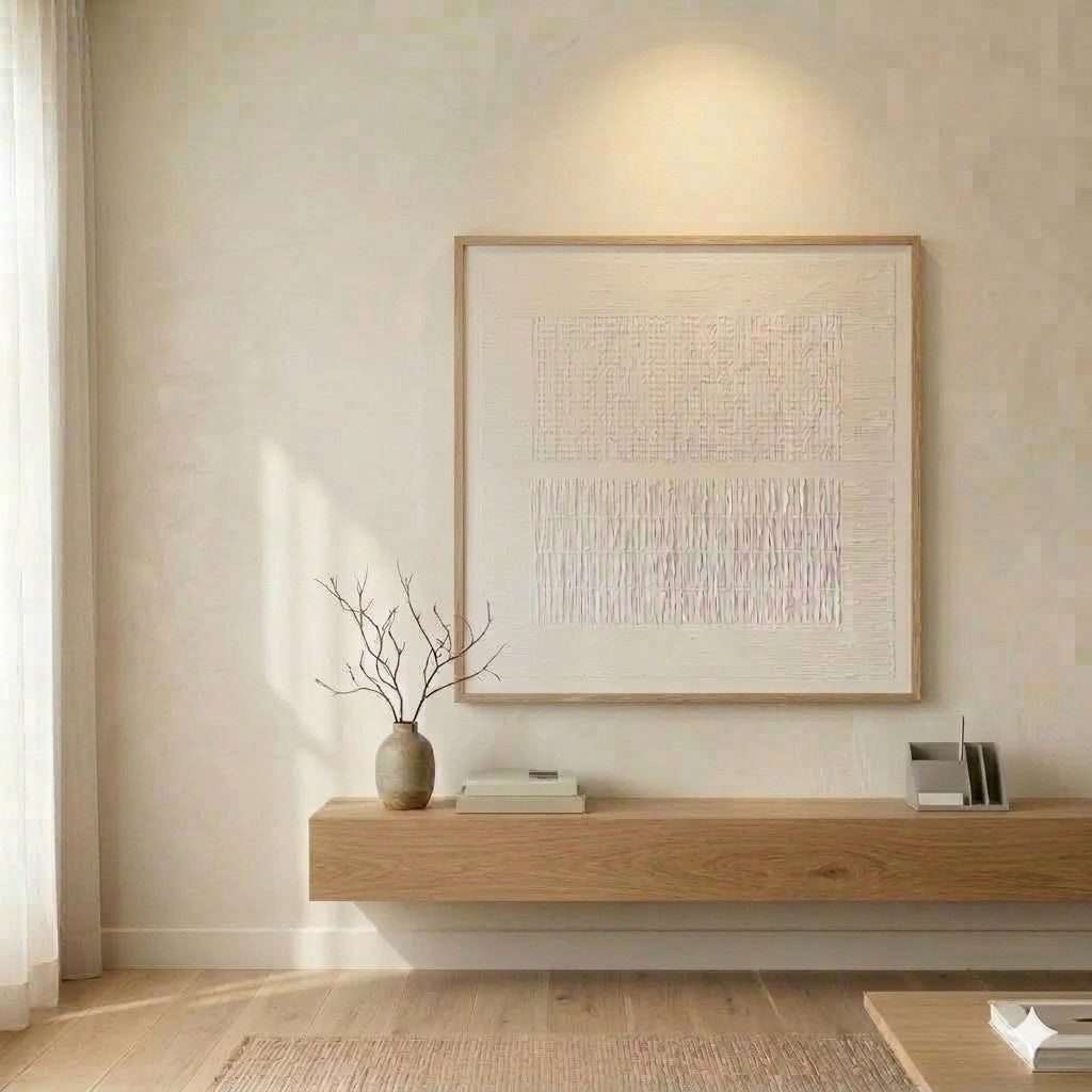 【ZEN】受注製作額縁ホワイト白立体アートパネル60×60cm80×80cmモダンインテリアアブストラクトアートジャパンディ北欧テイスト壁掛けアートパネルモノトーンリビングおしゃれ壁飾り